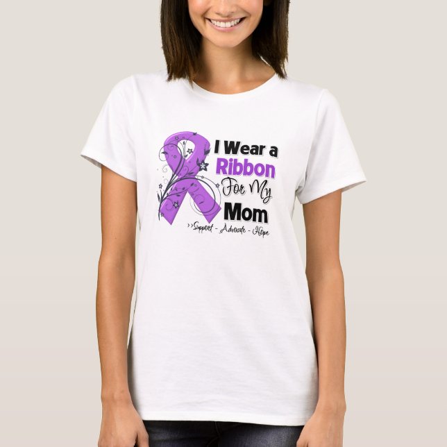 Mum - Pancreatic Cancer Ribbon T-Shirt (Front)