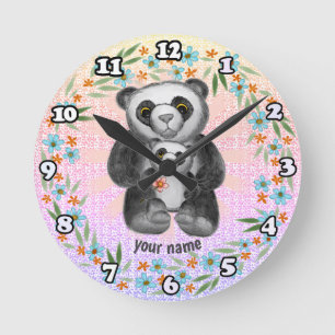 Mum Panda Bear Love clock 