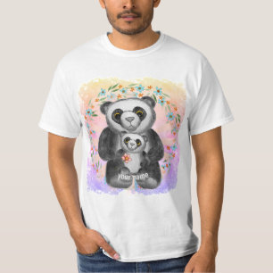 Mum Panda Bear Love custom  T-Shirt