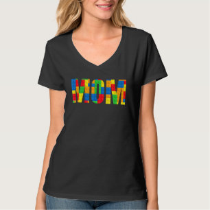 Mum Parent Brick Master Builder Building Blocks Se T-Shirt