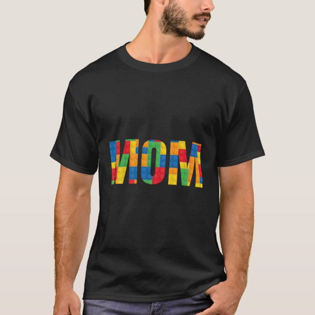 Mum Parent Brick Master Builder Building Blocks Se T-Shirt (Front)