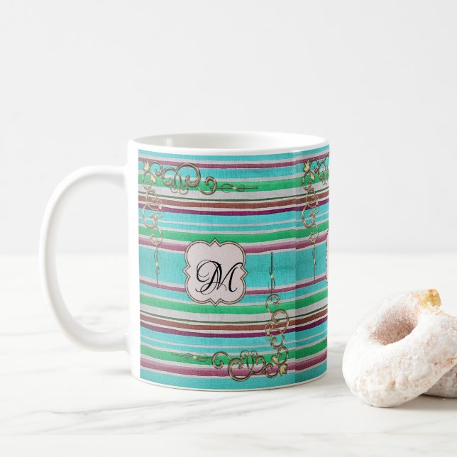 Mum Pastel Stripe Mug (With Donut)