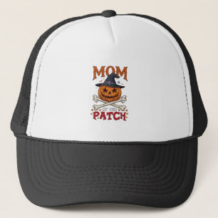 Mum Patch Halloween Pumpkin Witch Hat Crossbones_1