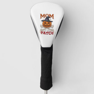 Mum Patch Halloween Pumpkin Witch Hat Crossbones_1 Golf Head Cover