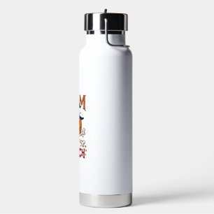 Mum Patch Halloween Pumpkin Witch Hat Crossbones_1 Water Bottle