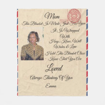 Mum Personalise Fleece Blanket