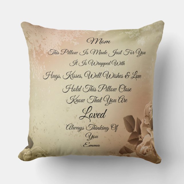 Mum Personalise Throw Pillow (Front)