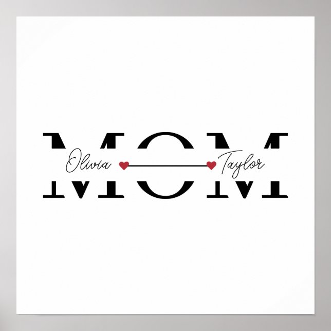Mum Personalised Name Mother's Day  Poster (Front)