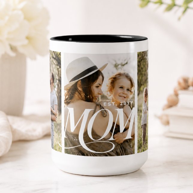 Mum Personalised Photo Two-Tone Coffee Mug (Creator Uploaded)