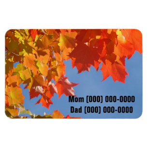Mum Phone # magnets Dad Phone # magnet custom