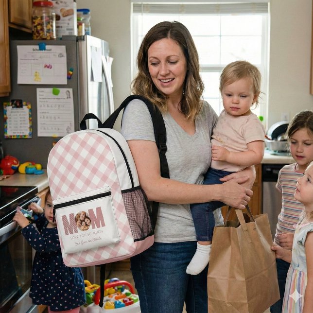 Mum Photo Backpack (Celebrate mom with this personalized photo backpack! )