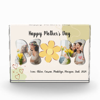 Mum Photo Block, Personalised Mother's Day Gift Block