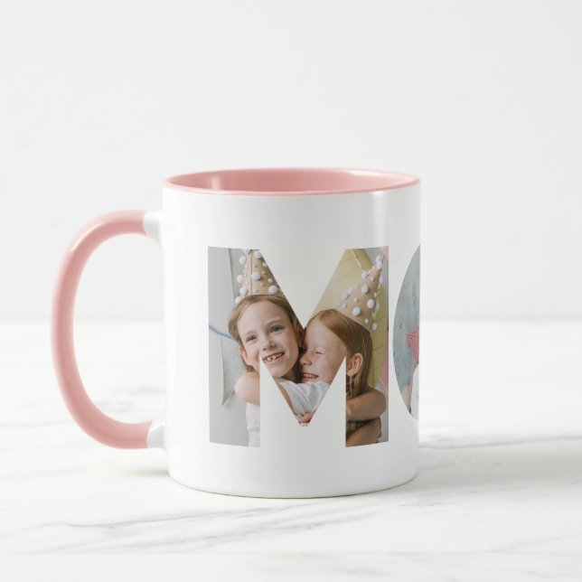 Mum Photo Collage Cutout Mother's Day Birthday Mug (Left)