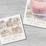 Mum Photo Collage Stone Coaster<br><div class="desc">Personalised "Best Mum" Stone Coaster. This simple and elegant stone coaster is the perfect way to celebrate Mum. The design features space for five photos, with "Best Mum" displayed underneath in a classic serif font. In soft script, there's room to add "Love, the Kids' Names" or just the names, or...</div>