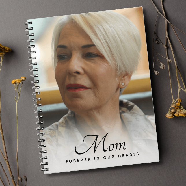 Mum Photo Memorial Tribute Guest Book  (Mom Photo Guest Book)