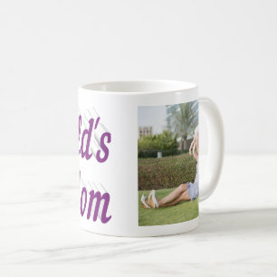 Mum Photo purple text Coffee Mug