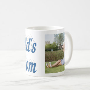 Mum Photo sea blue text Mothers Day Coffee Mug