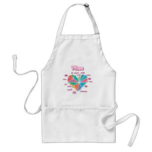 Mum Pie Heart All Mum Titles Standard Apron