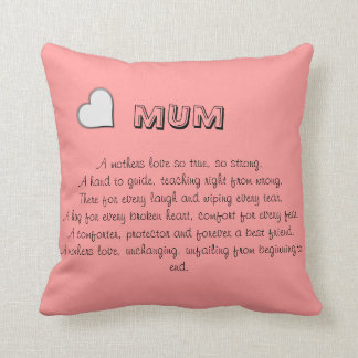 Mum pillow with verse