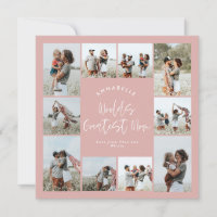 Mum pink elegant modern minimal photo collage