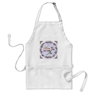 Mum Pink Rosebud  custom name Standard Apron