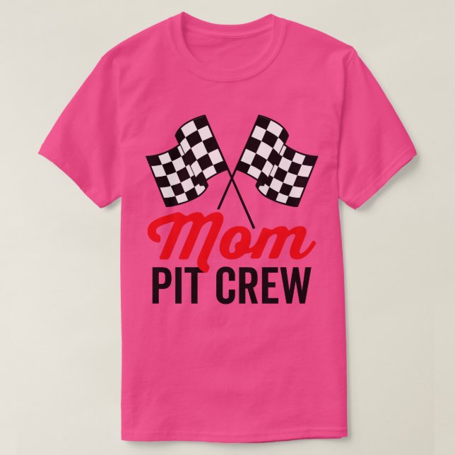 Mum Pit Crew for Racing Party Costume 1 T-Shirt (Design Front)