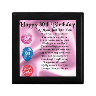 Mum Poem - 80th Birthday Gift Box