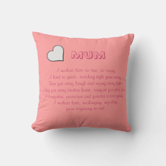 Mum poem pillow (Front)
