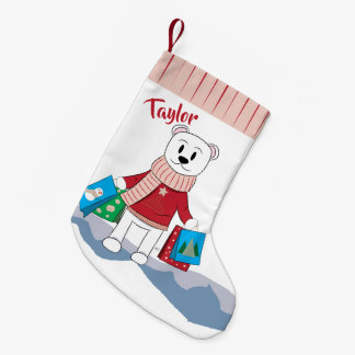 Mum Polar Bear with Shopping Bags Stocking