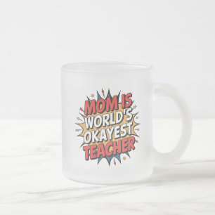 Mum Power Frosted Glass Coffee Mug