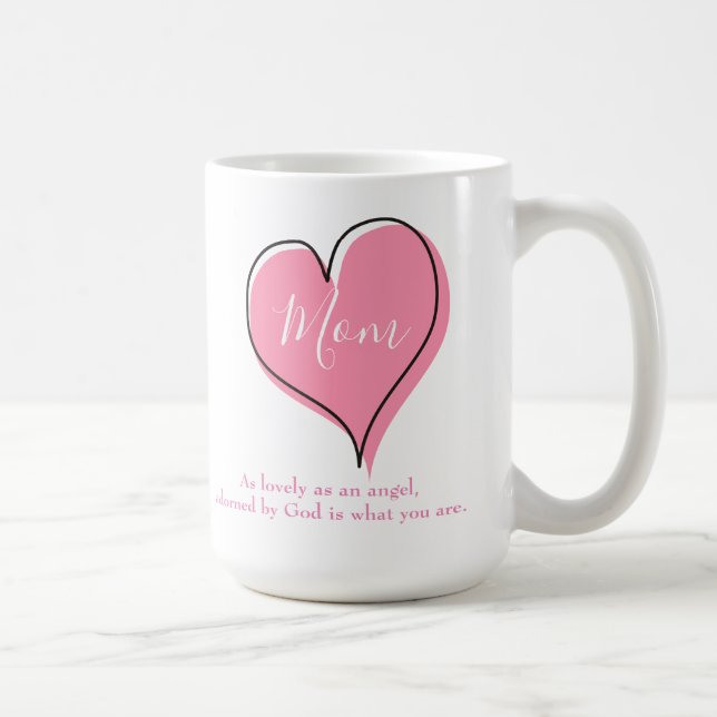 Mum Pretty Pink Heart Coffee Mug (Right)