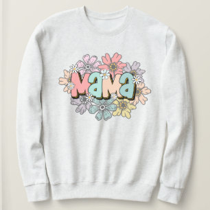 Mum Pullover Retro Mama Floral Sweatshirt