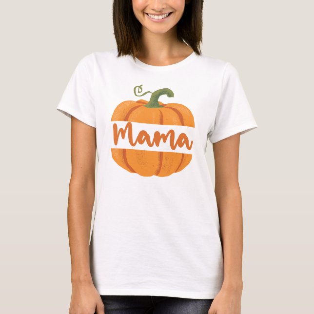 Mum Pumpkin One Birthday girl Family Matching  T-Shirt (Front)