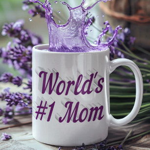 Mum purple half text coffee mug