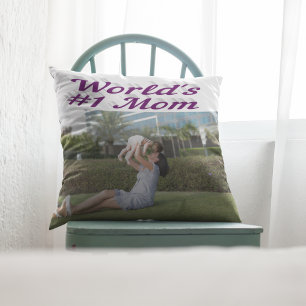Mum purple photo  cushion
