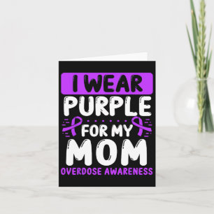 Mum Purple Ribbon Mother´s Day Mama Overdose Aware Card
