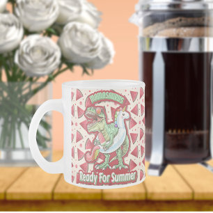 Mum Queen Floral Frosted Glass Coffee Mug