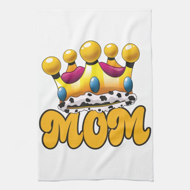 Mum Queens crown Tea Towel (Vertical)