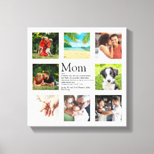 Mum Quote Family Photo Collage Mothers Day Canvas Print