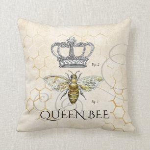 Mum Quote Queen Bee Monogram Cushion