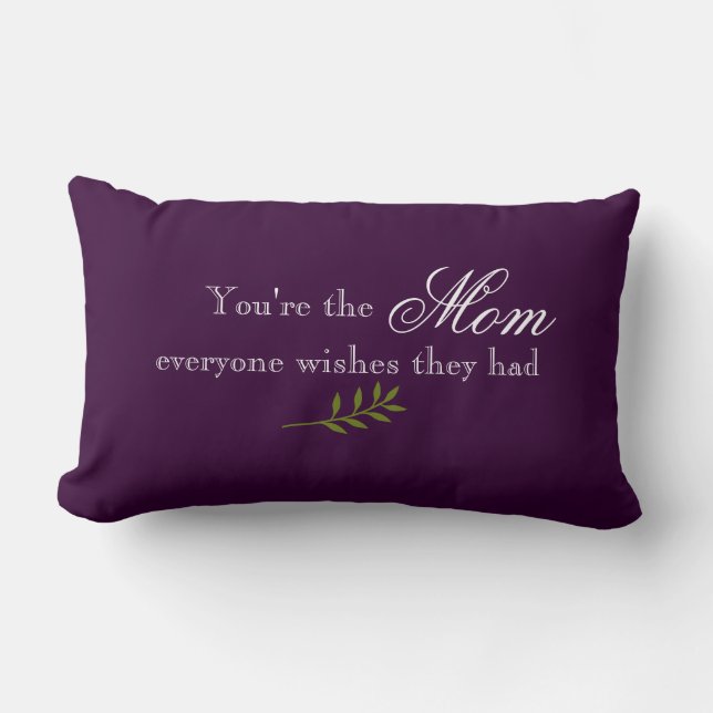 Mum Quote Throw Pillow (Front)