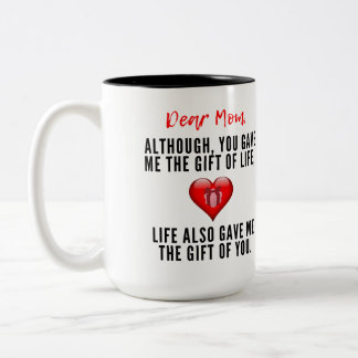 mum quotes Two-Tone coffee mug