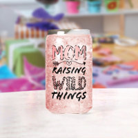 Mum Raising Wild Things Quote Funny Leopard Print