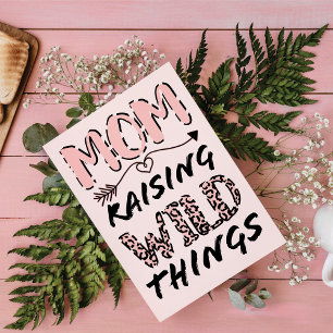 Mum Raising Wild Things Quote Funny Mother's Day Card