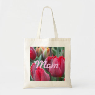Mum Red Tulip Tote Bag