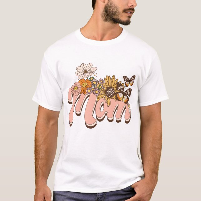 Mum Retro Floral T-Shirt (Front)