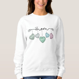 Mum Retro Hearts Gift for Mum Mother's Day Sweatshirt