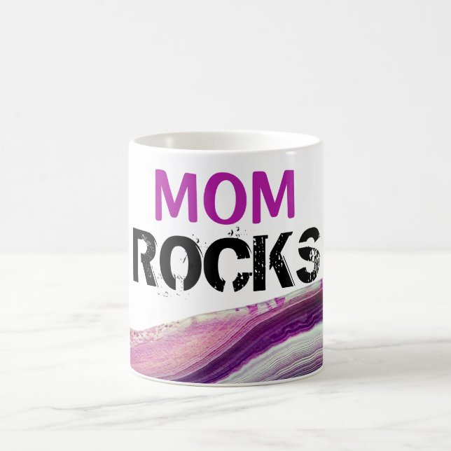 *~* Mum Rocks Lapidary Agate Stone Coffee Mug (Center)