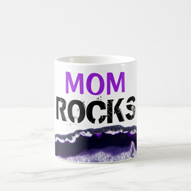 *~* Mum Rocks Stones Lapidary Agate Coffee Mug (Center)