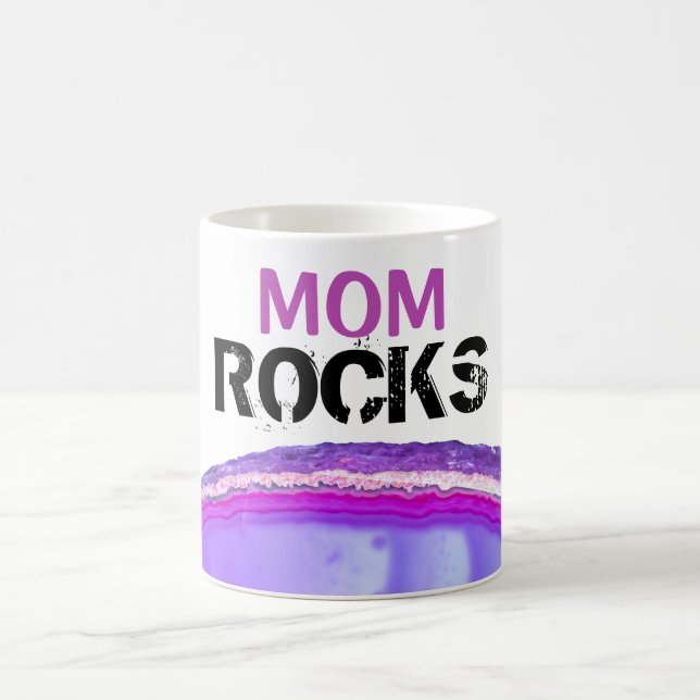 *~* Mum Rocks Stones Lapidary Agate Slab Coffee Mug (Center)